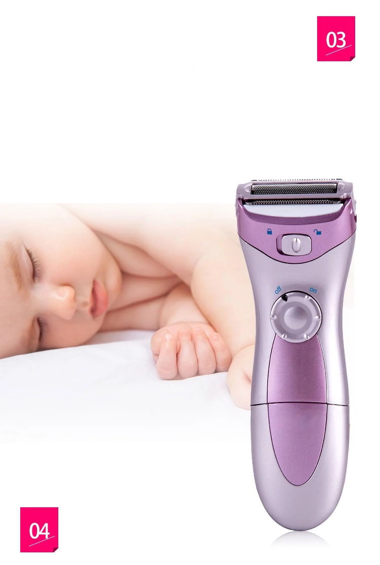 1Pza De Afeitadora Eléctrica Para Mujer, Afeitadoras Eléctricas Para Bikini Húmedo Y Seco, Afeitadora Facial Indolora Para Mujer, Removedor De Vello Corporal Para Piernas Y Axilas, Recortadora Personal Portátil E Impermeable
