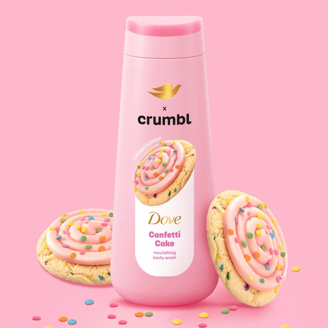 Crumbl Edición Limitada Gel De Baño Confetti Cake, 20 Fl Oz