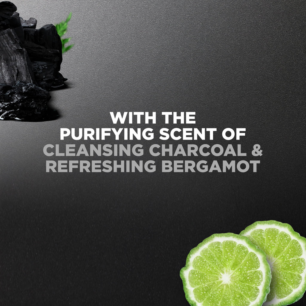 (Paquete De 4)  Purifying Hidratante Cara Y Cuerpo Wash, Carbón Y Arcilla, 30 Fl Oz