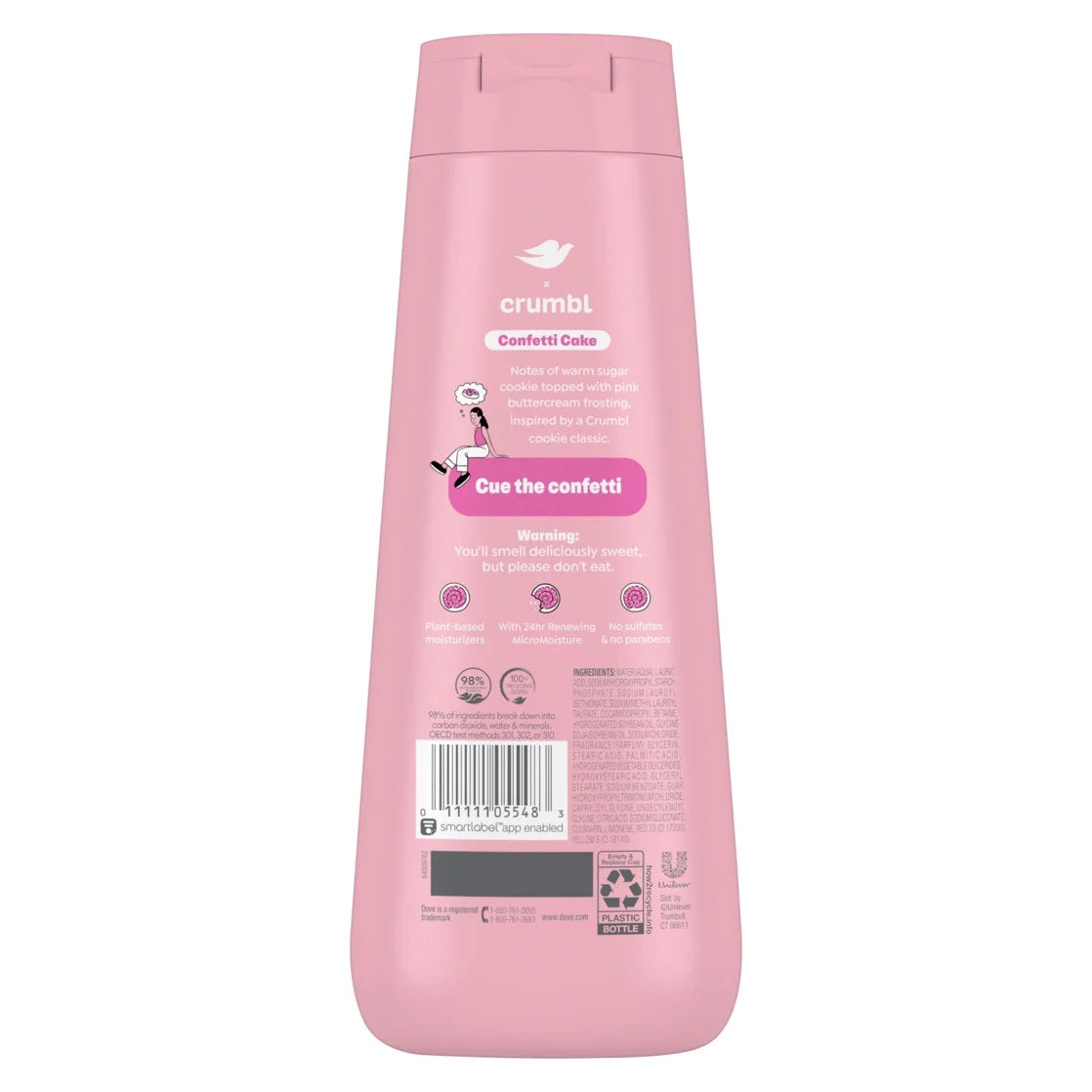 Crumbl Edición Limitada Gel De Baño Confetti Cake, 20 Fl Oz
